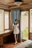 Đầm Ngắn Xòe Polka Dot Polo Dress