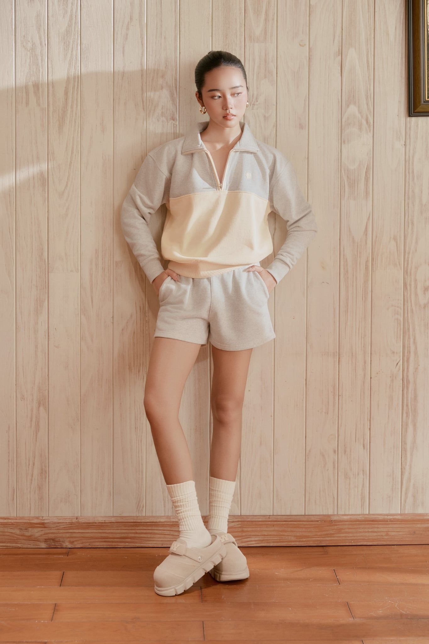 Quần Ngắn Urban Active Shorts Phối Cạp Thun