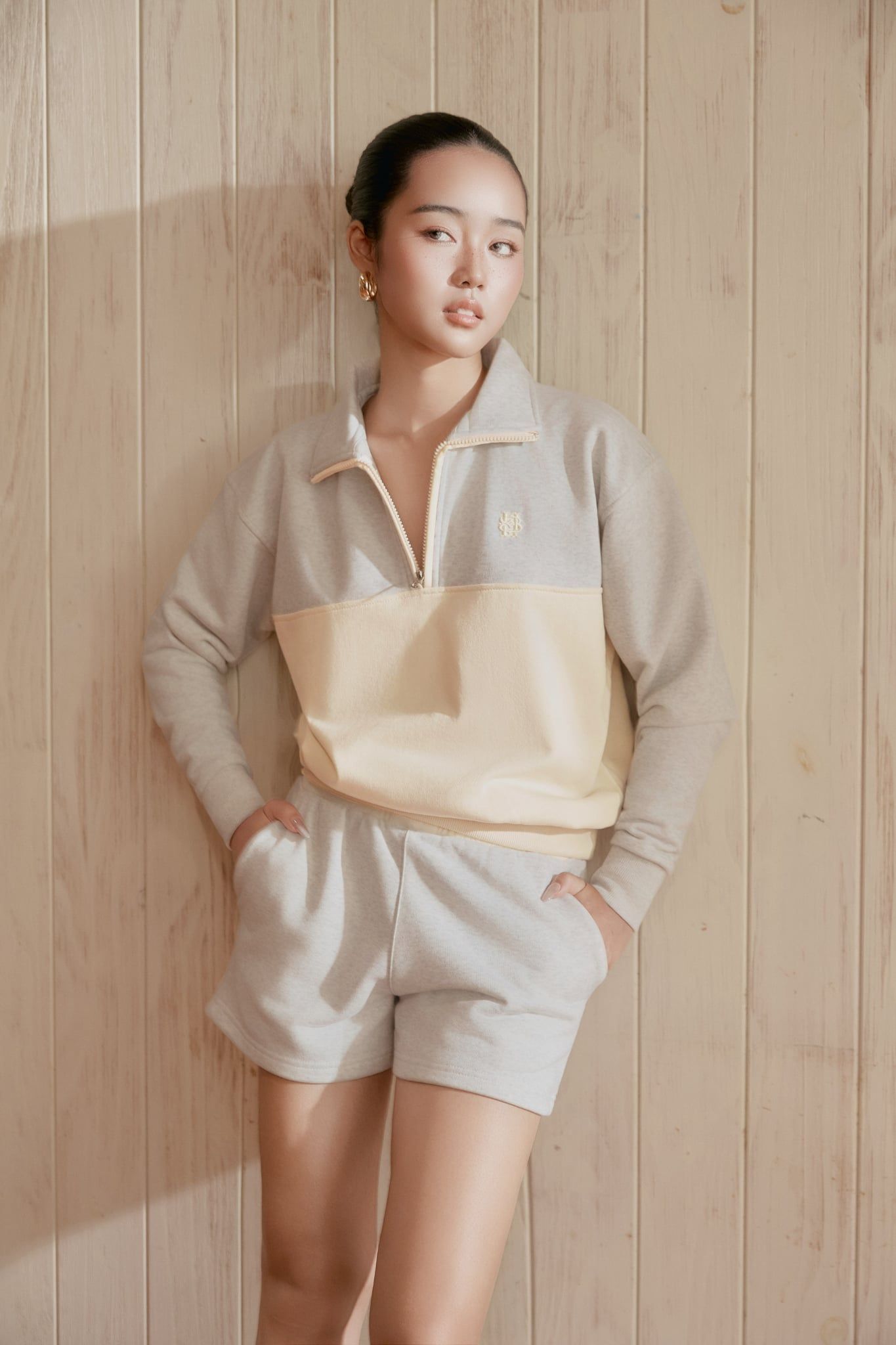  Áo Khoác Cổ Đứng Half-Zip 