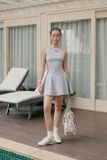 Đầm Thun Sát Nách Phối Sọc Racer Flare