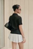 Chân Váy Ngắn Xếp Ly Viền Ren Loomi Skirt