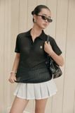 Chân Váy Ngắn Xếp Ly Viền Ren Loomi Skirt