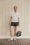 Chân Váy Ngắn Xếp Ly Viền Ren Loomi Skirt