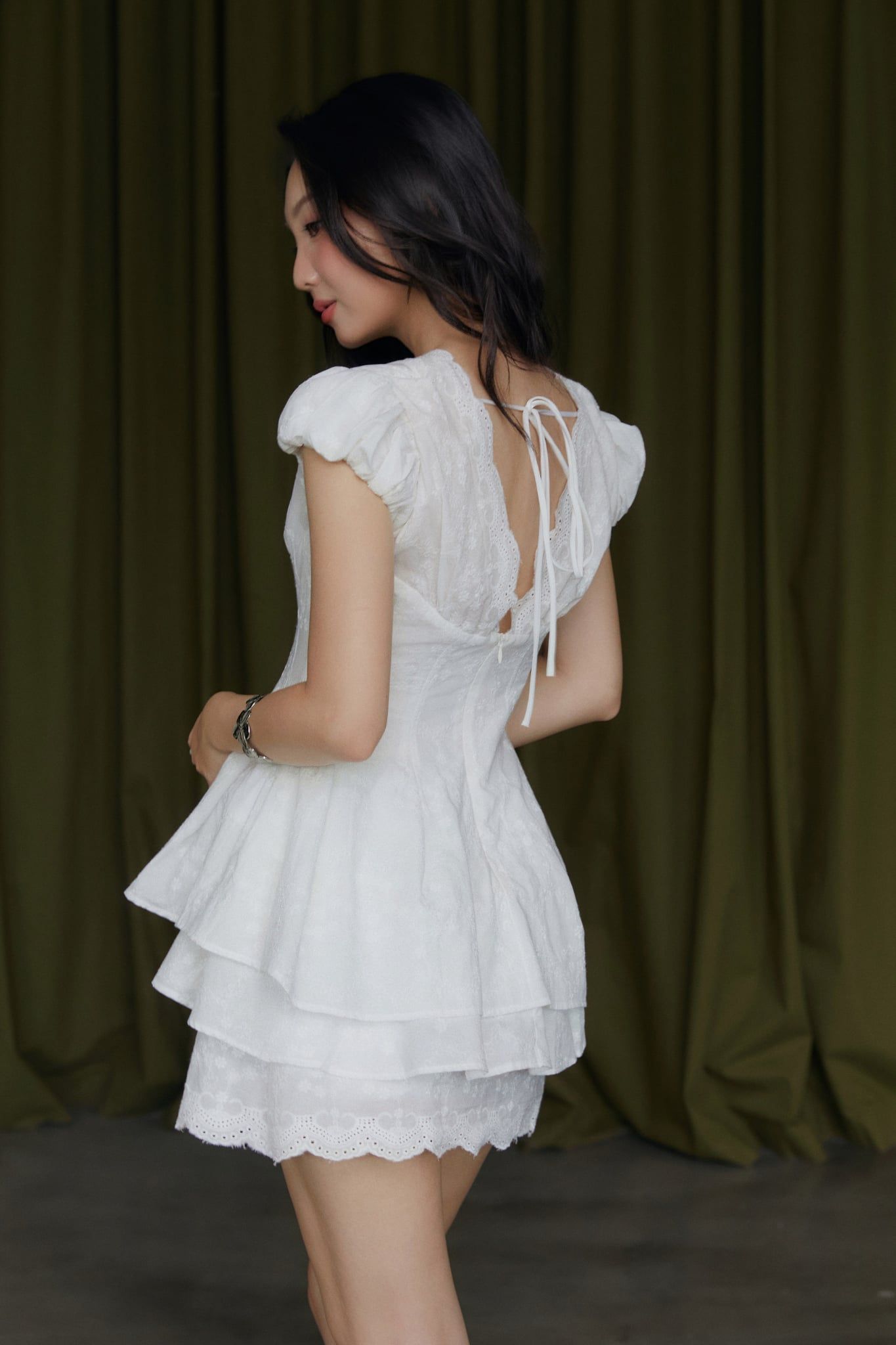 Áo Kiểu Chất Boi Thêu Parisian Muse Peplum