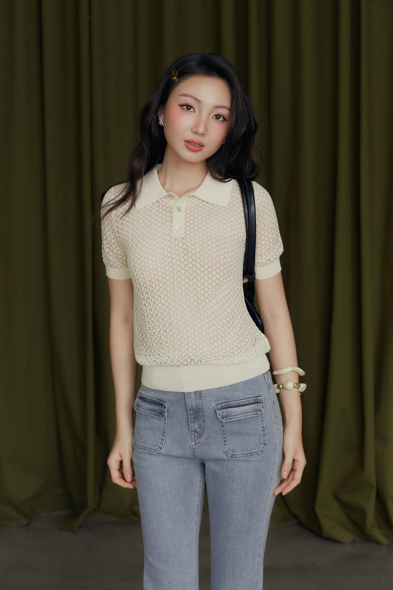  Áo Polo Rosé Knit 
