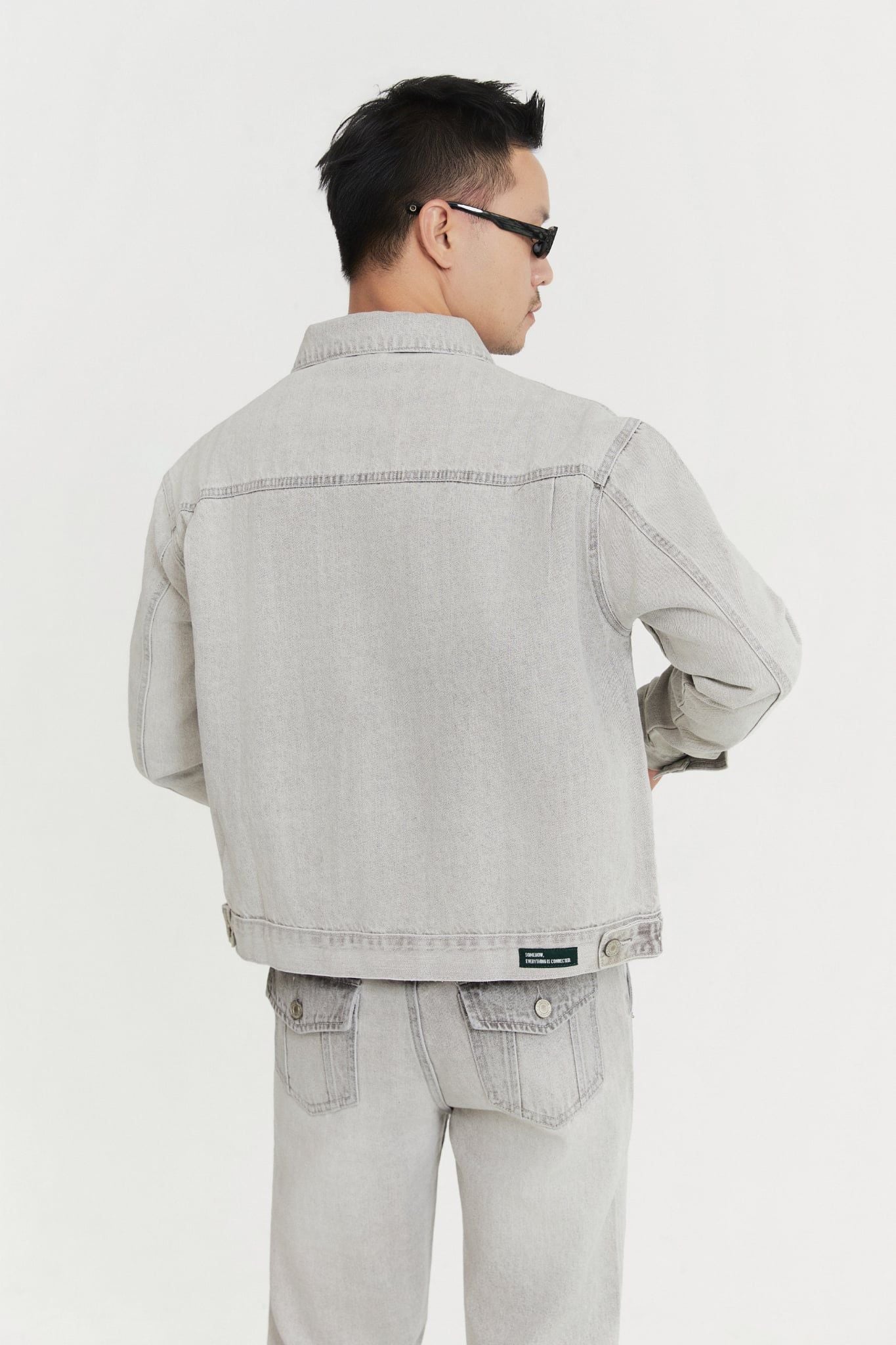 Áo Khoác Jean Boxy Static Gray Denim