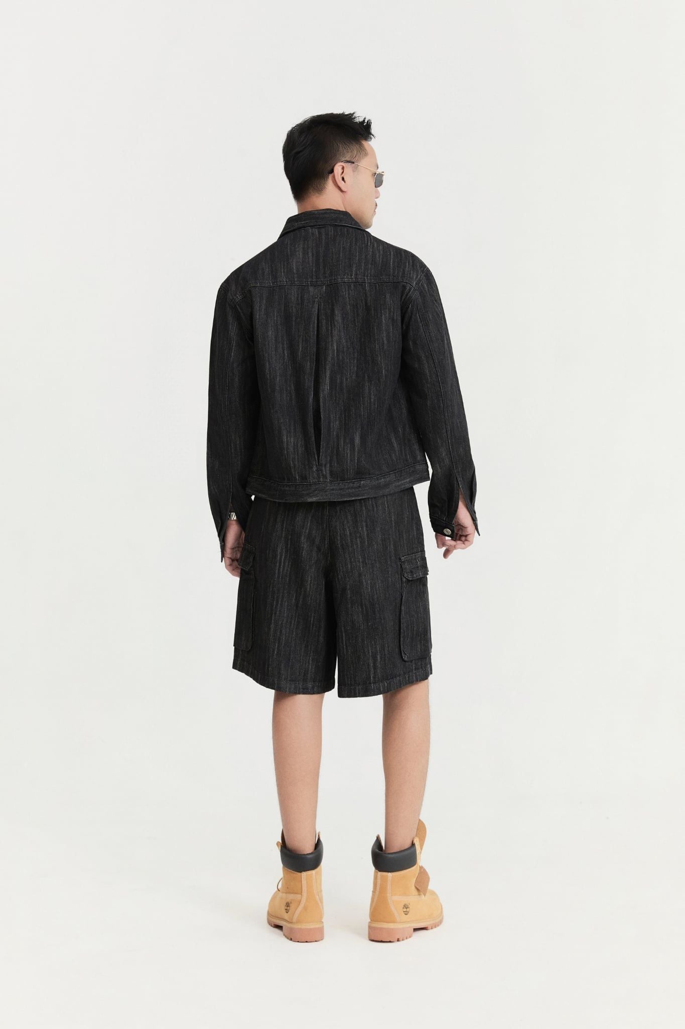 Quần Short Relaxed Jean Double Pleated Denim