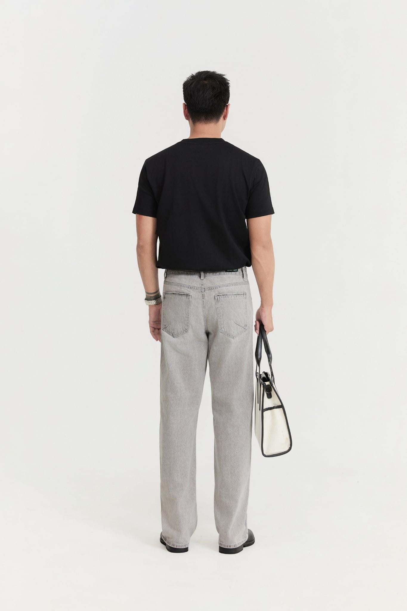 Quần Jean Straight Static Gray Denim