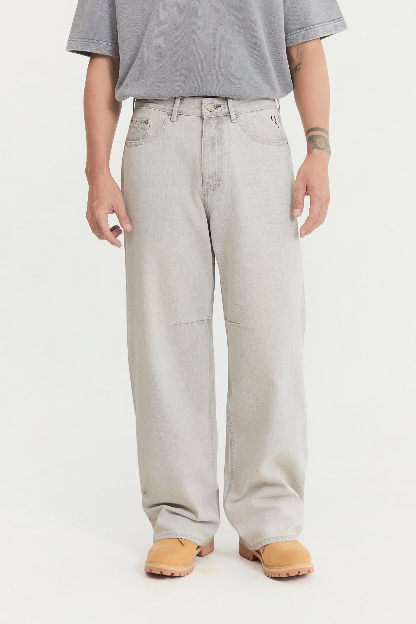 Quần Jean Relaxed Static Gray Denim