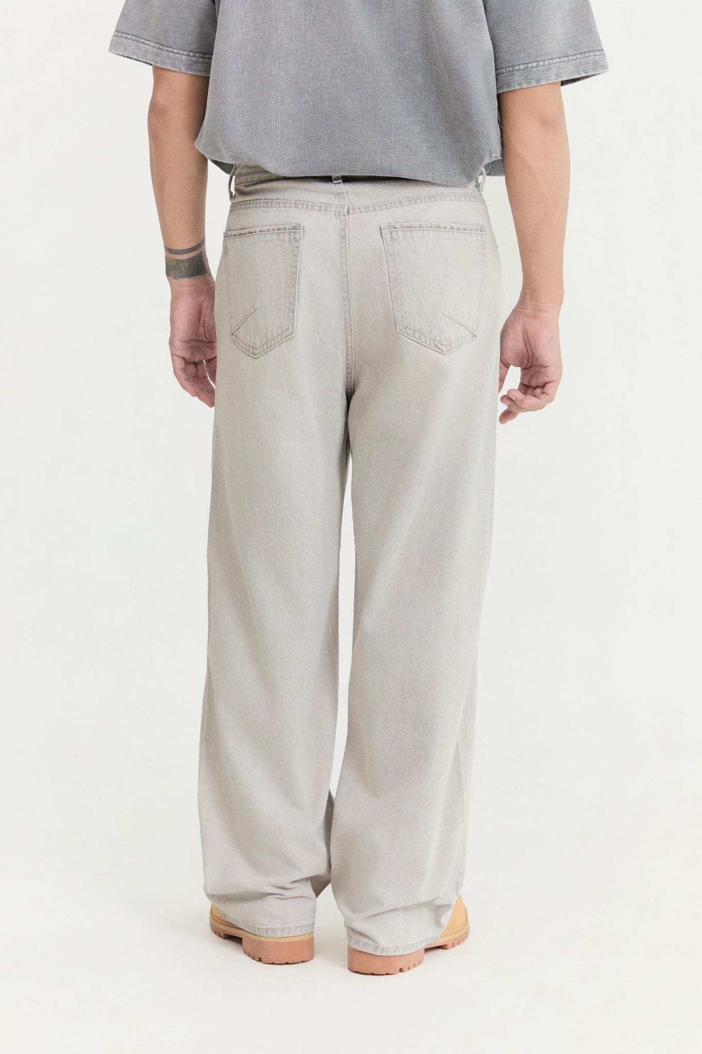 Quần Jean Relaxed Static Gray Denim