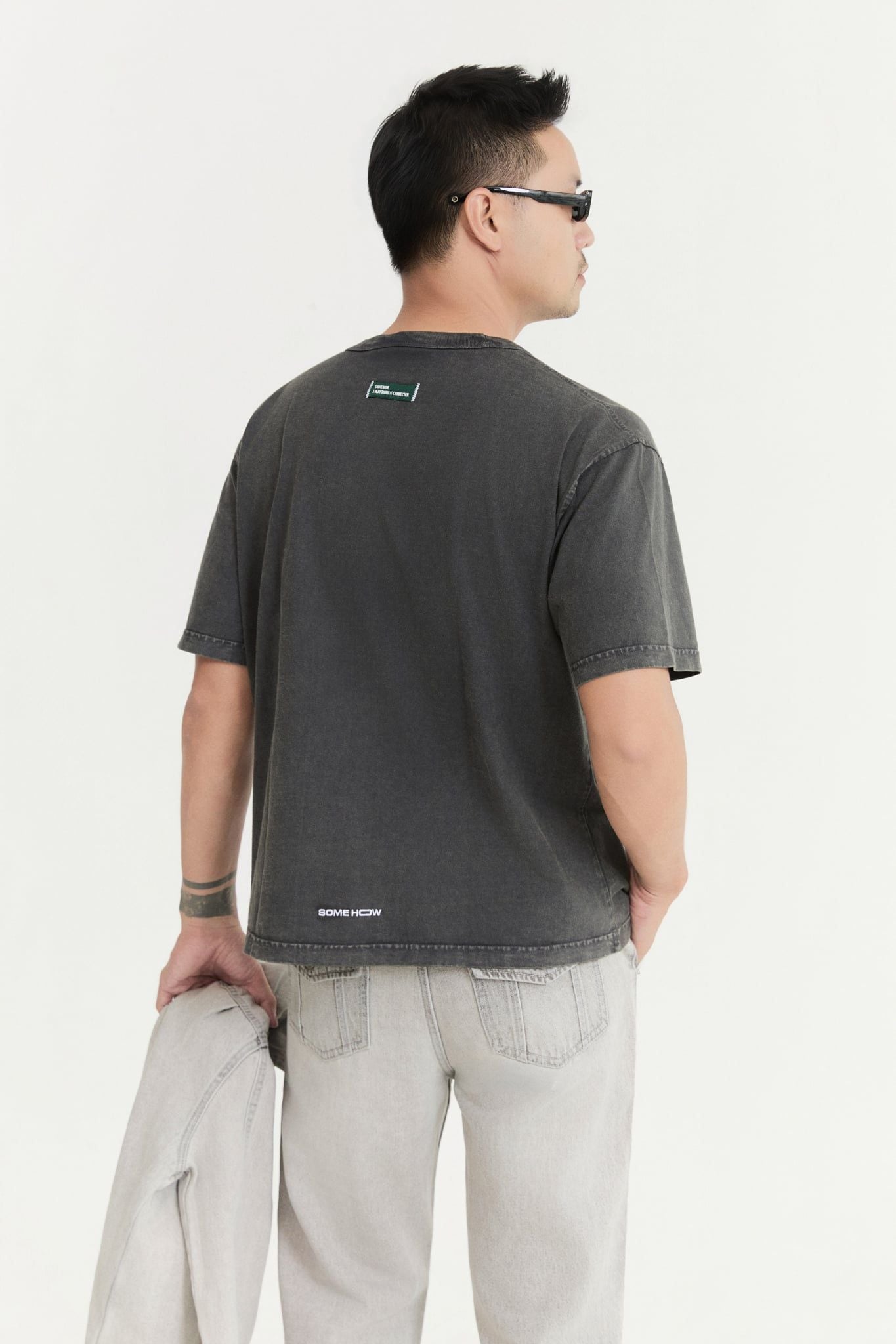  Áo Thun Boxy Wash  Static Gray 