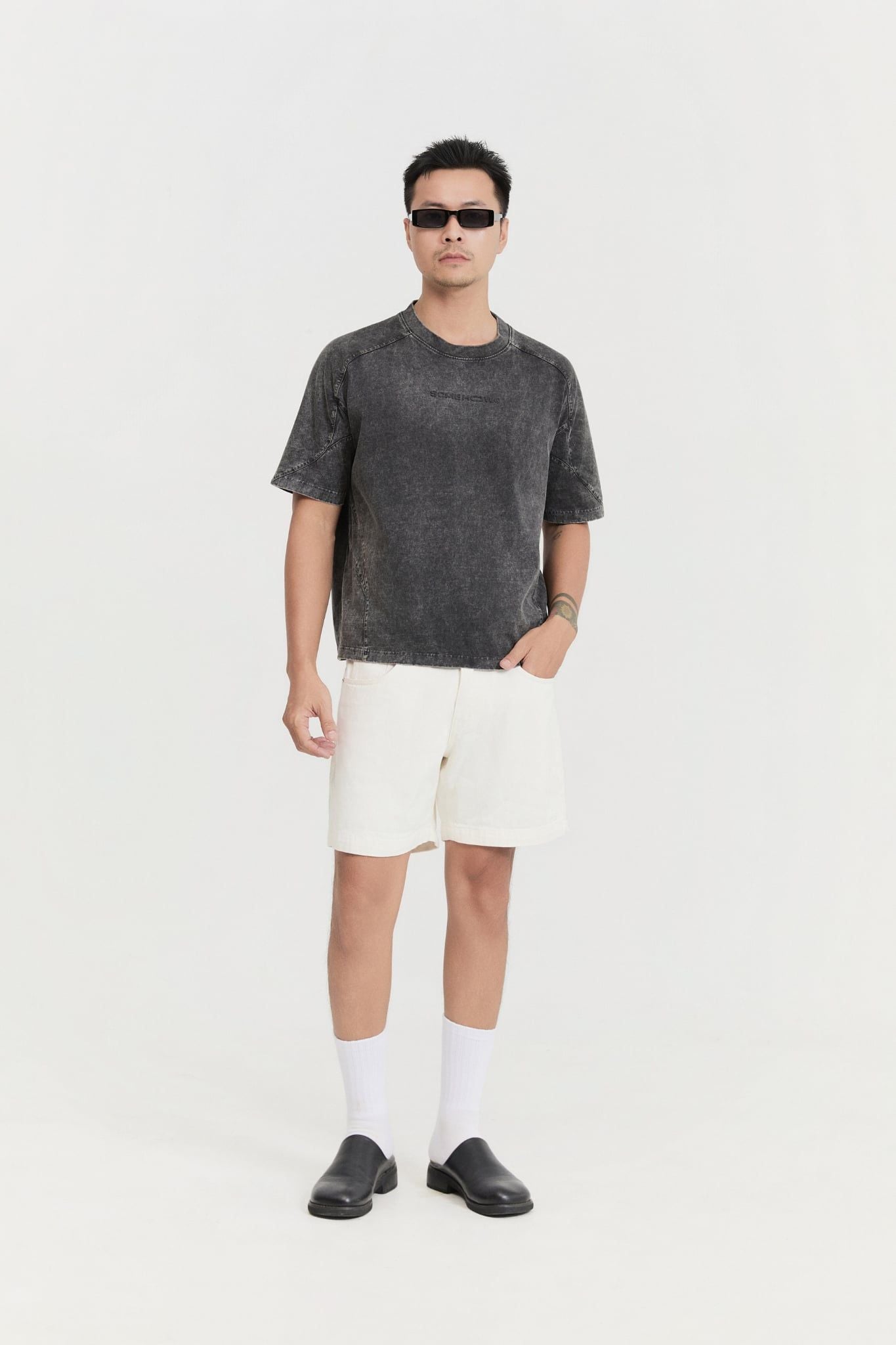 Áo Thun Boxy Wash Multi-Paneled V1