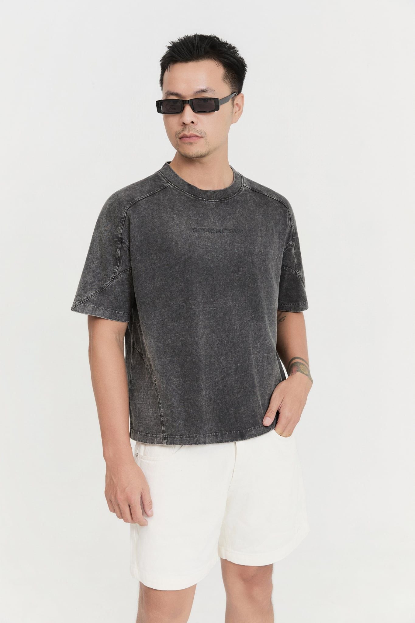 Áo Thun Boxy Wash Multi-Paneled V1