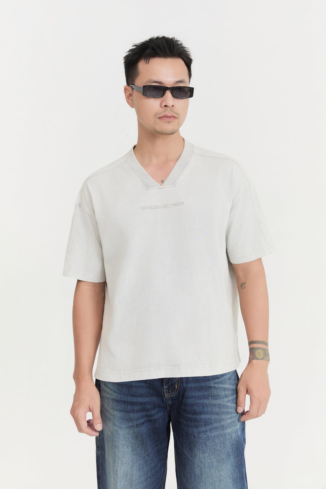 Áo Thun Boxy Printed Wash V1