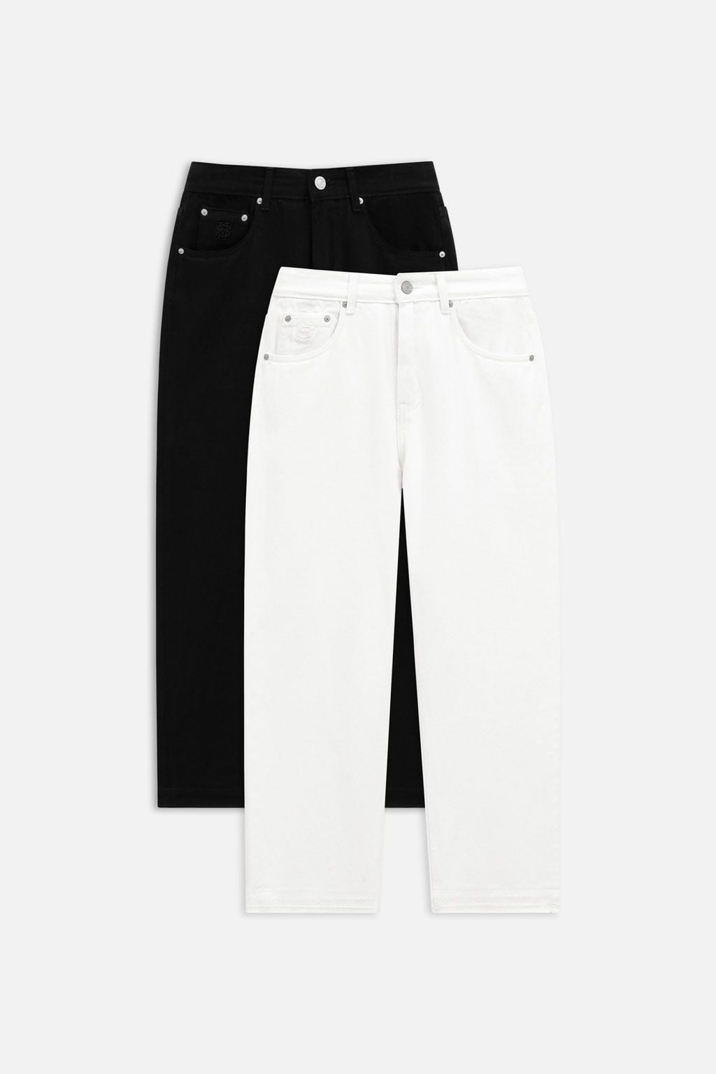 Quần Jean Straight Wedding Black White