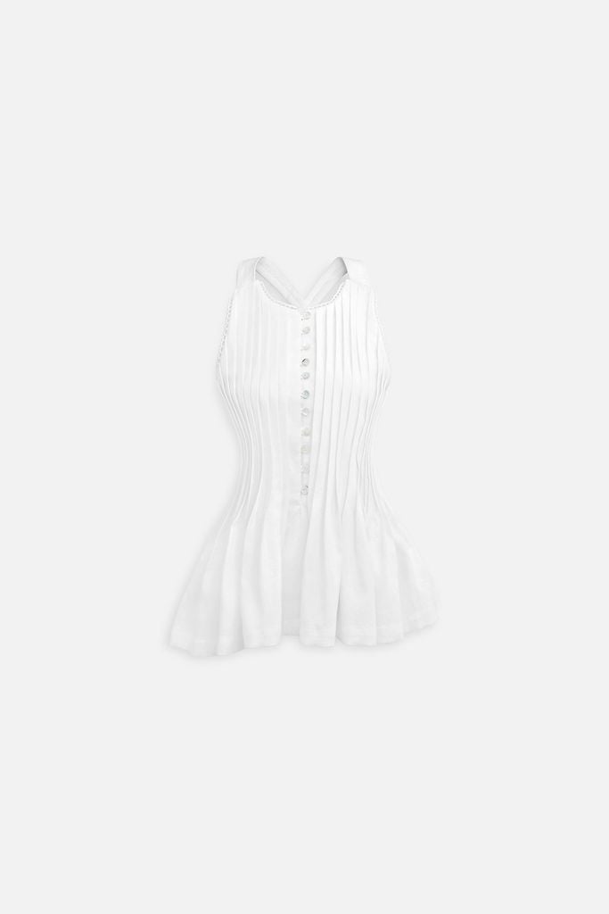  Áo Crossback Sleeveless Pleat 