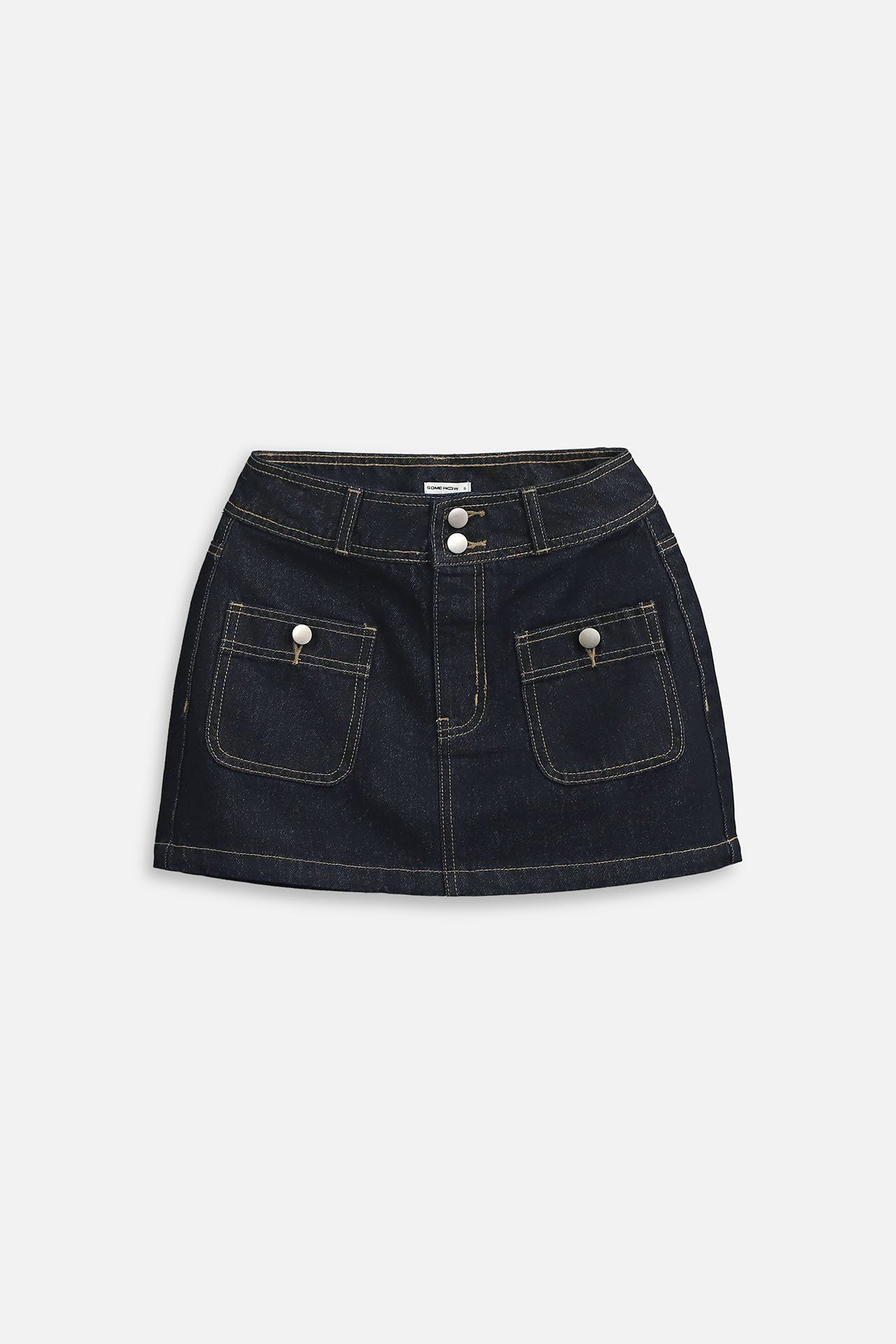 Chân Váy Ngắn Denim 2 Pockets