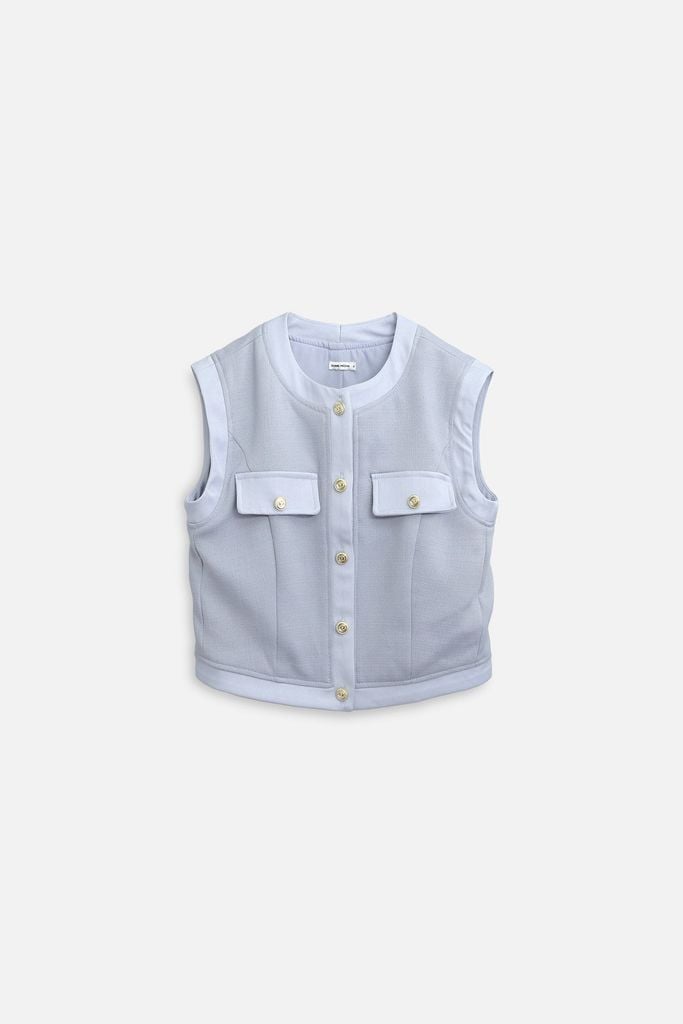  Áo Square Sleeveless Pocket 
