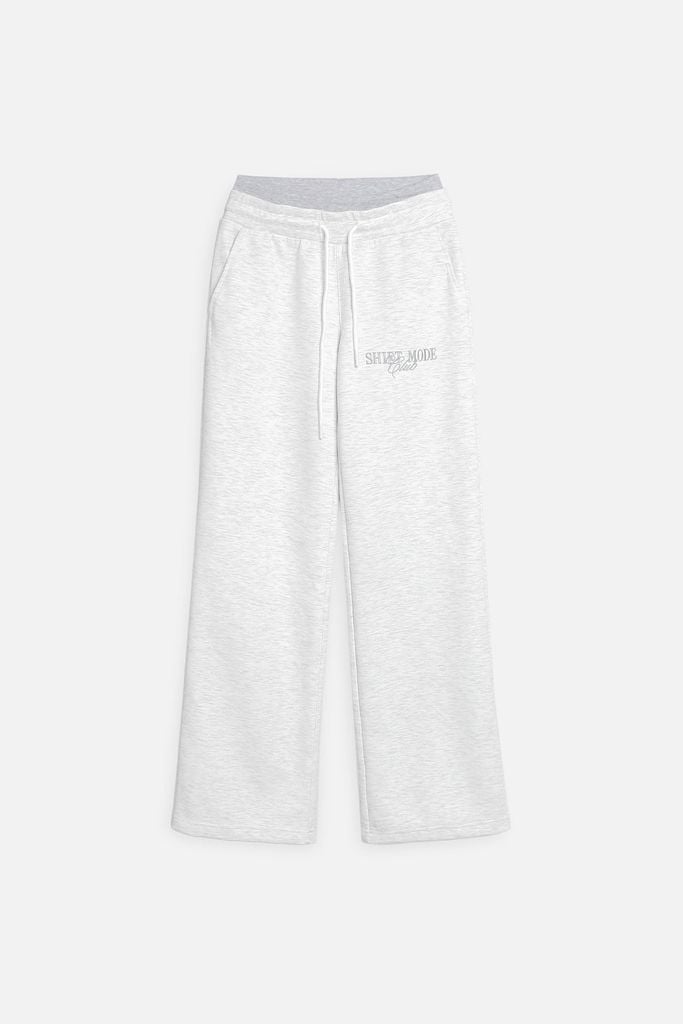  Quần Dài Sweatpants Ống Rộng Phối Bo Lưng 