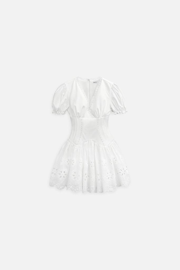  Đầm Ngắn Vneck Gentle Pattern 