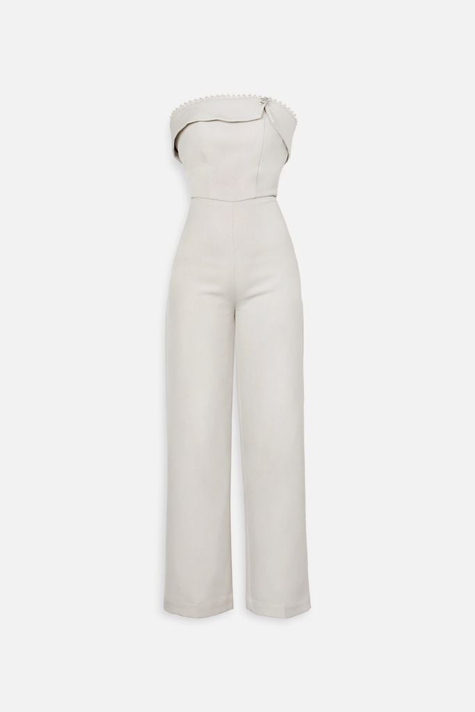  Jumpsuit Strapless Gentle Wide Leg 