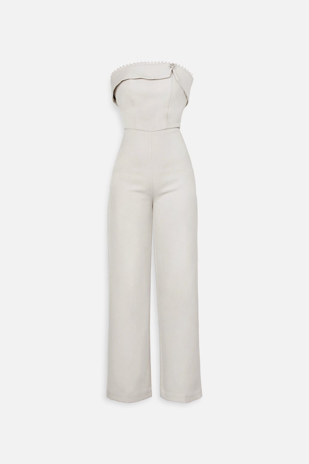 Jumpsuit Strapless Gentle Wide Leg