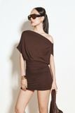 Đầm Ngắn Thun Ôm Lệch Vai Hera Dress