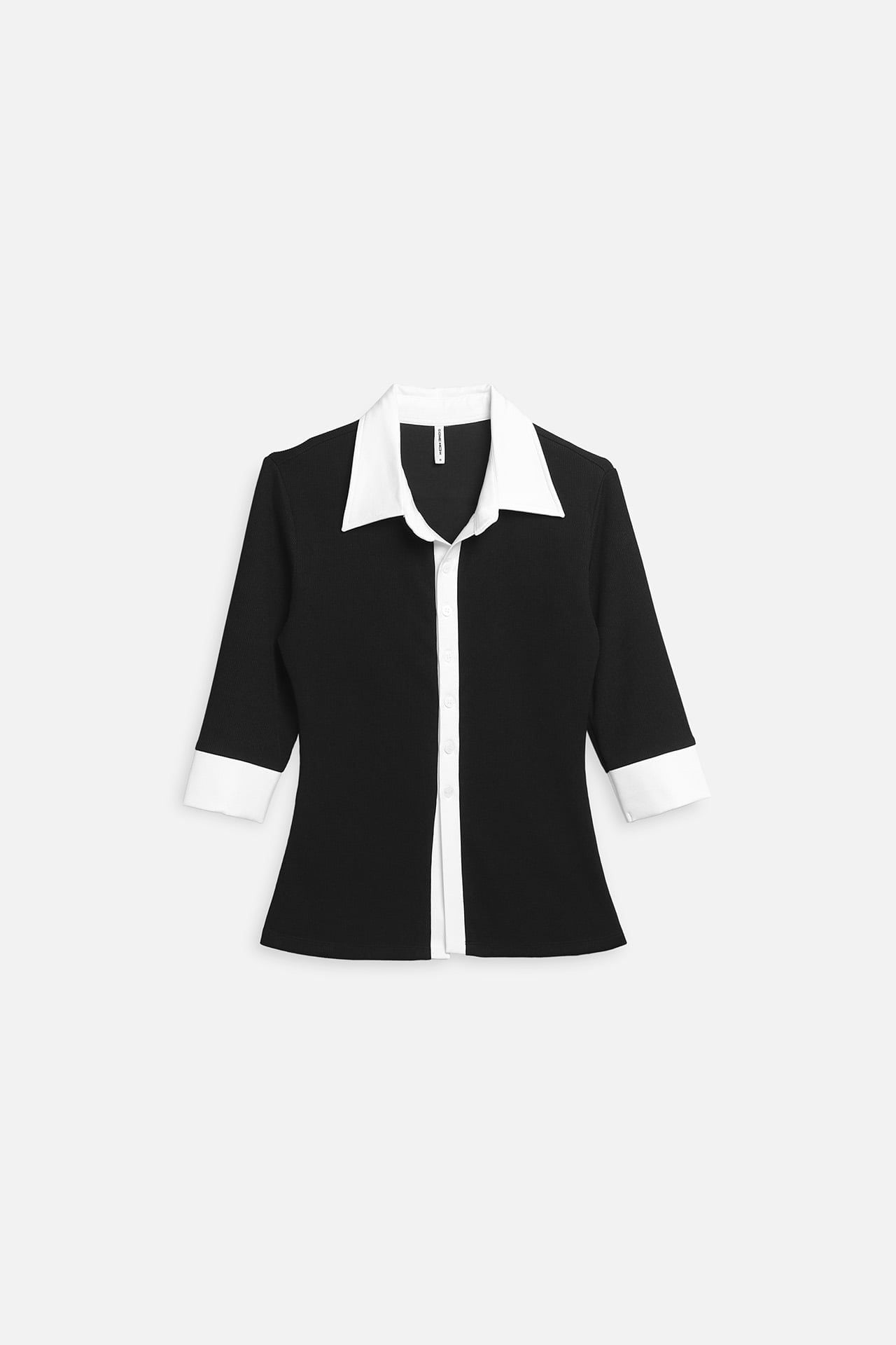 Áo Calm Ivory Collar Ribbed