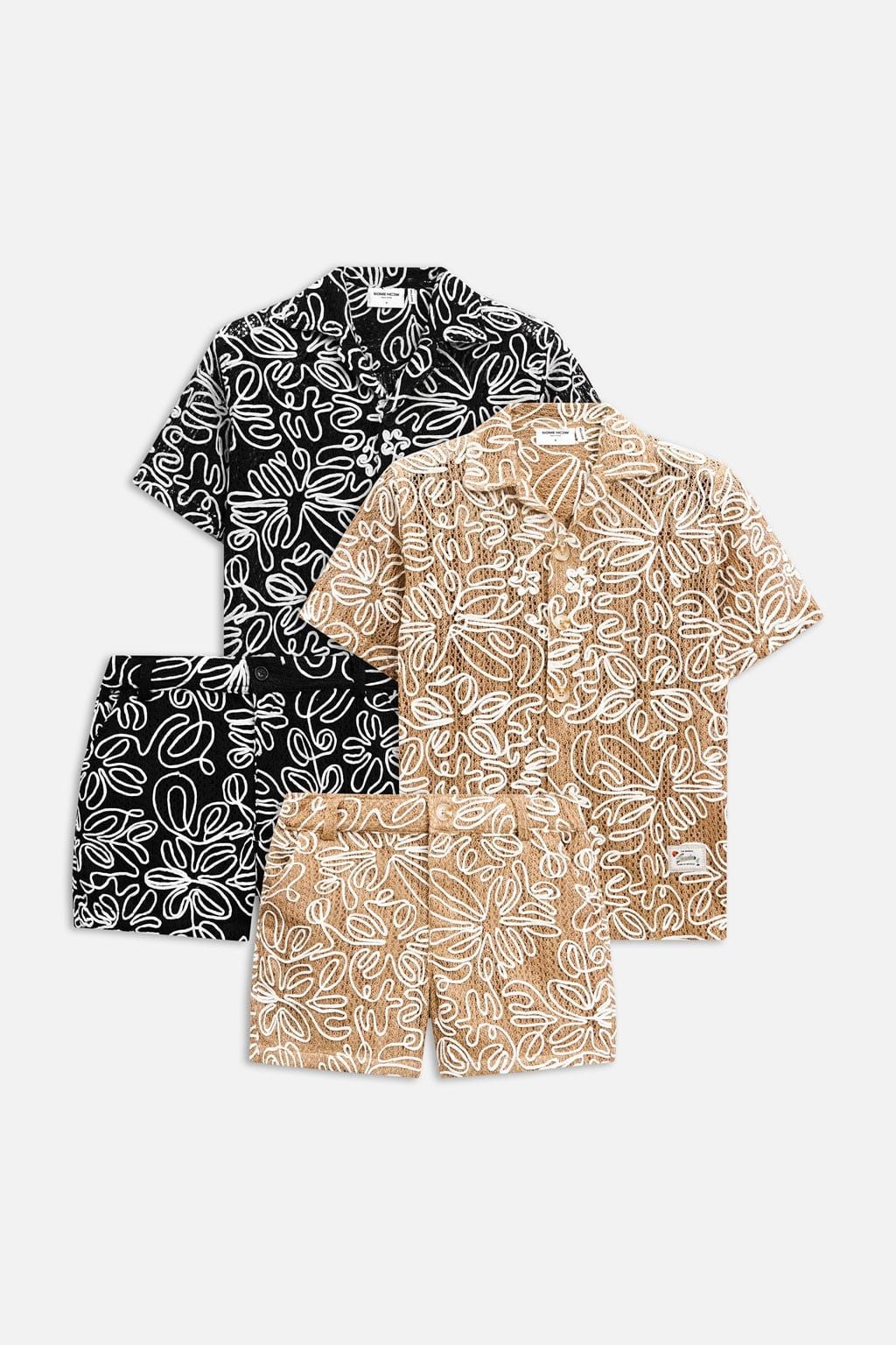 Set Shirt Short Relaxed Terra Line Art Blend