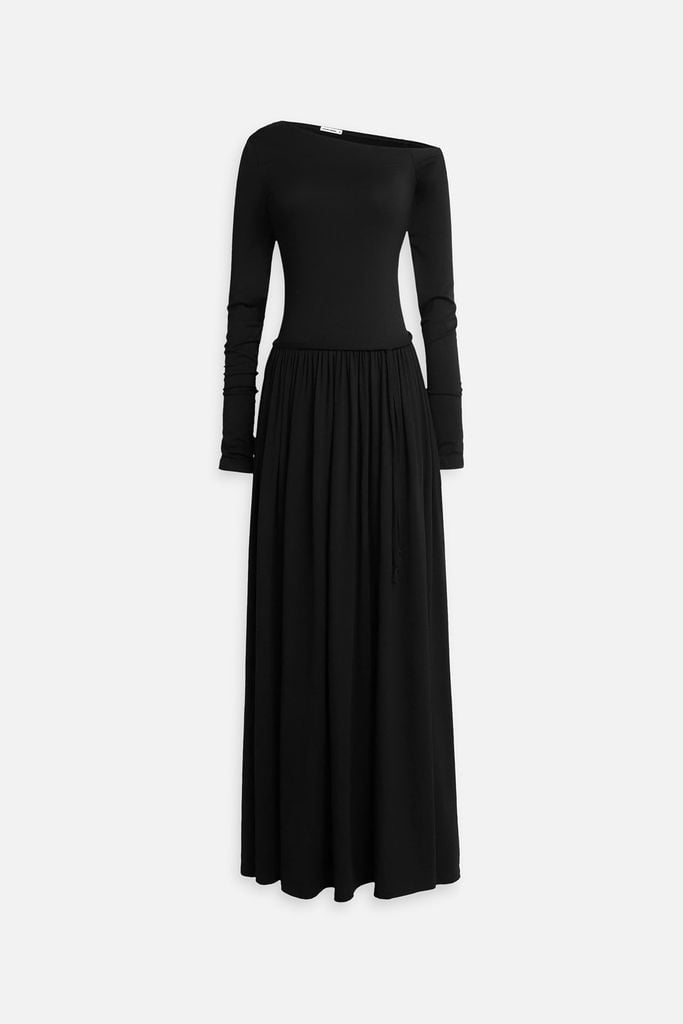  Đầm Dài Velour Muse Black 