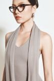 Đầm Ngắn Cổ Đổ Halo Draped