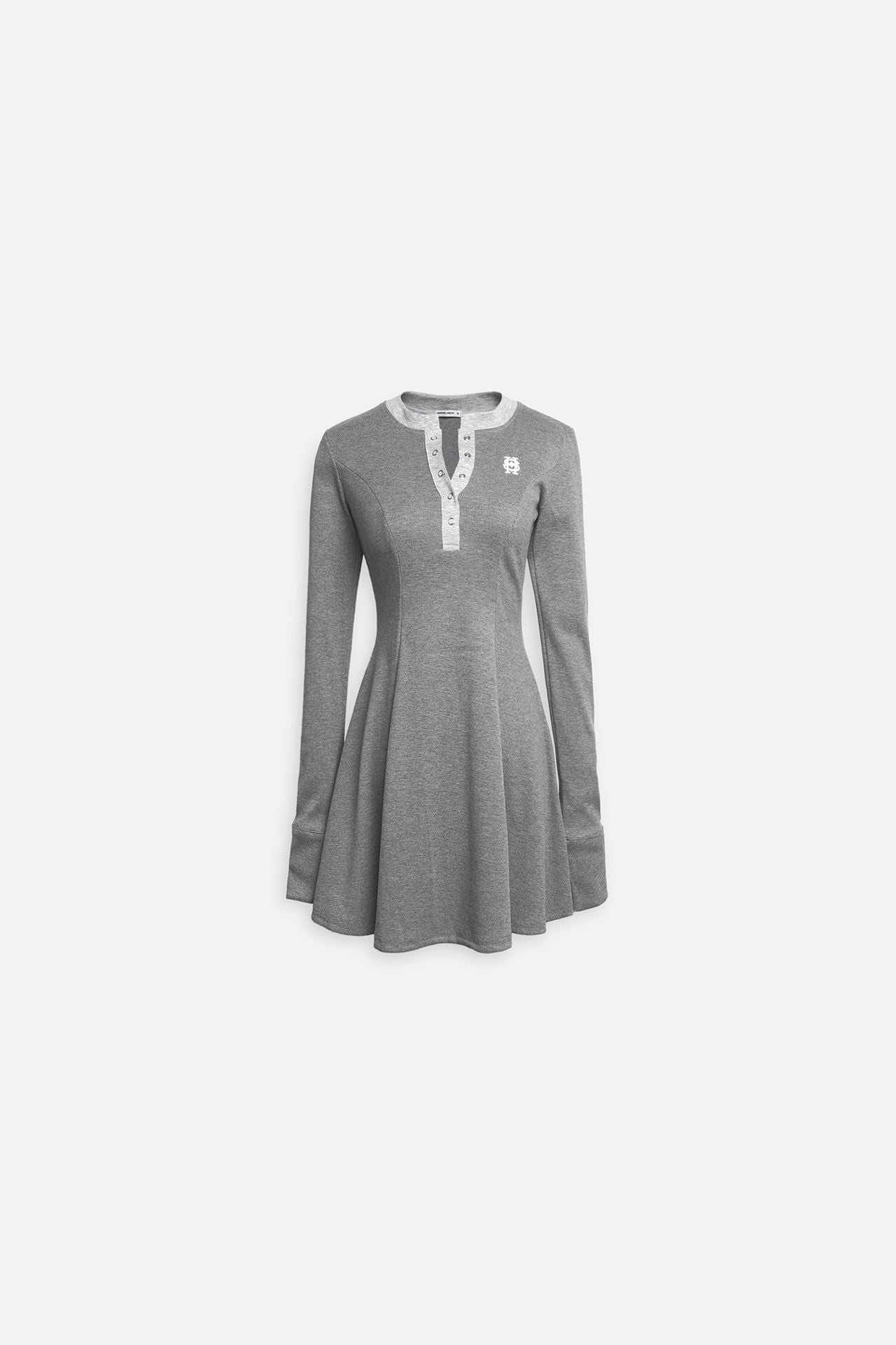 Đầm Ngắn Tay Dài Ribbed Dress