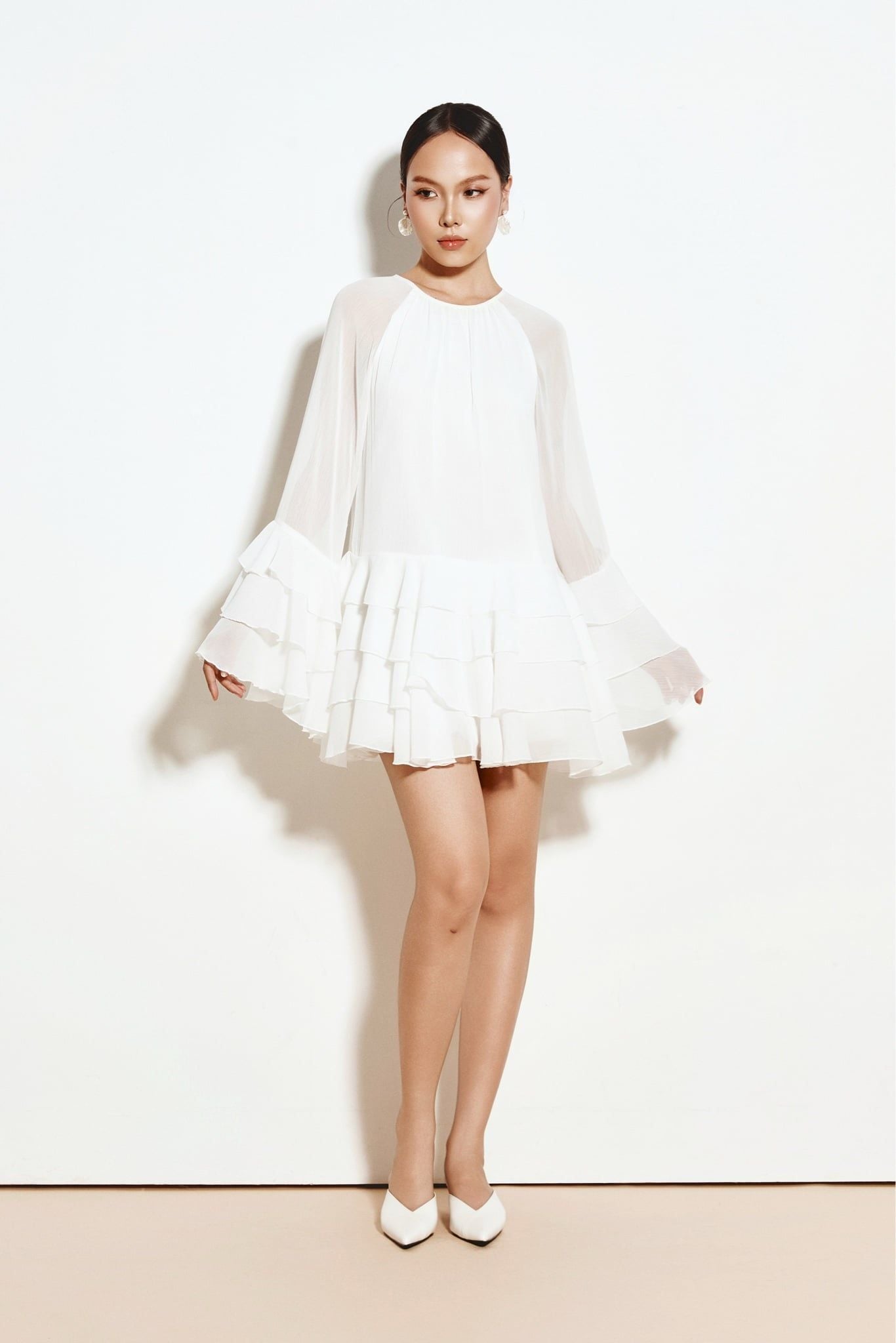  Đầm Ngắn Tơ Tay Bèo Bloom Dress 
