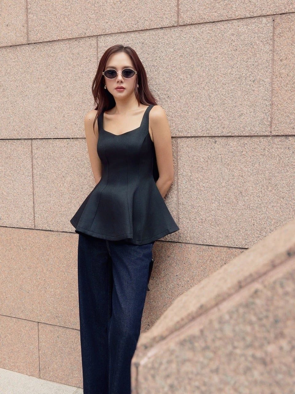 Quần Jean Straight Light Flare Blue