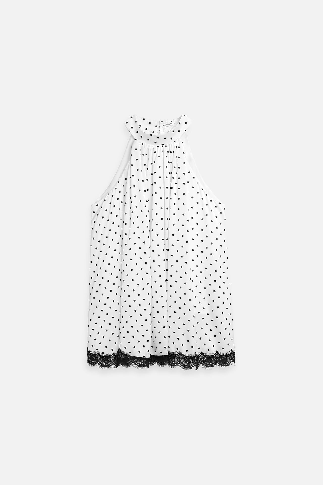 Áo Yếm Chấm Bi Phối Ren Polka Dot Top