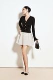 Đầm Ngắn Lumière Ribbed V-Neck