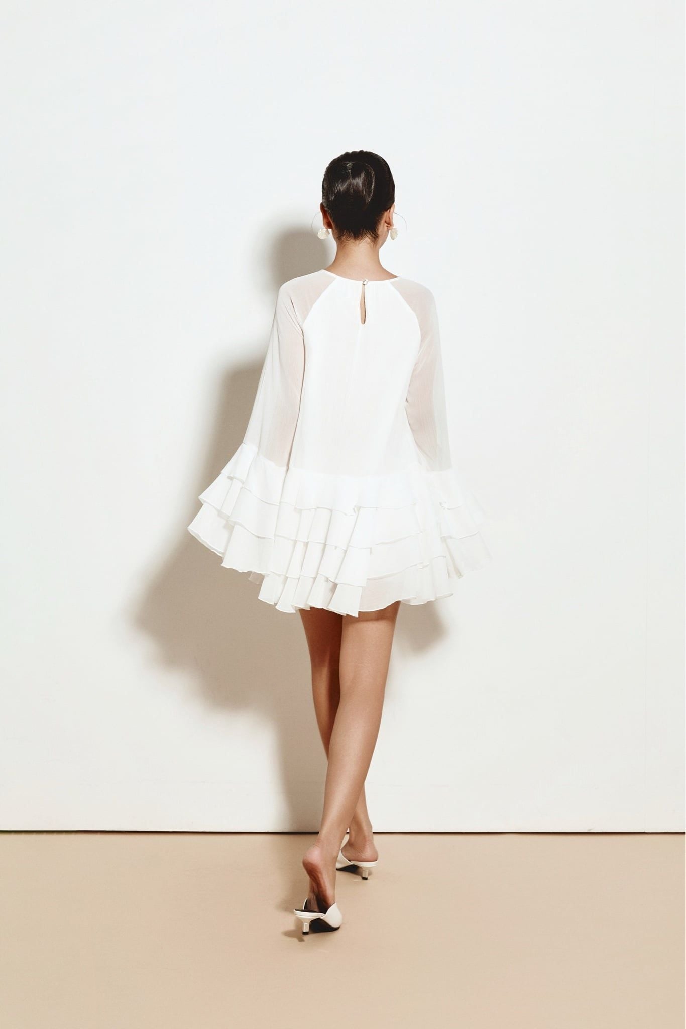 Đầm Ngắn Tơ Tay Bèo Bloom Dress