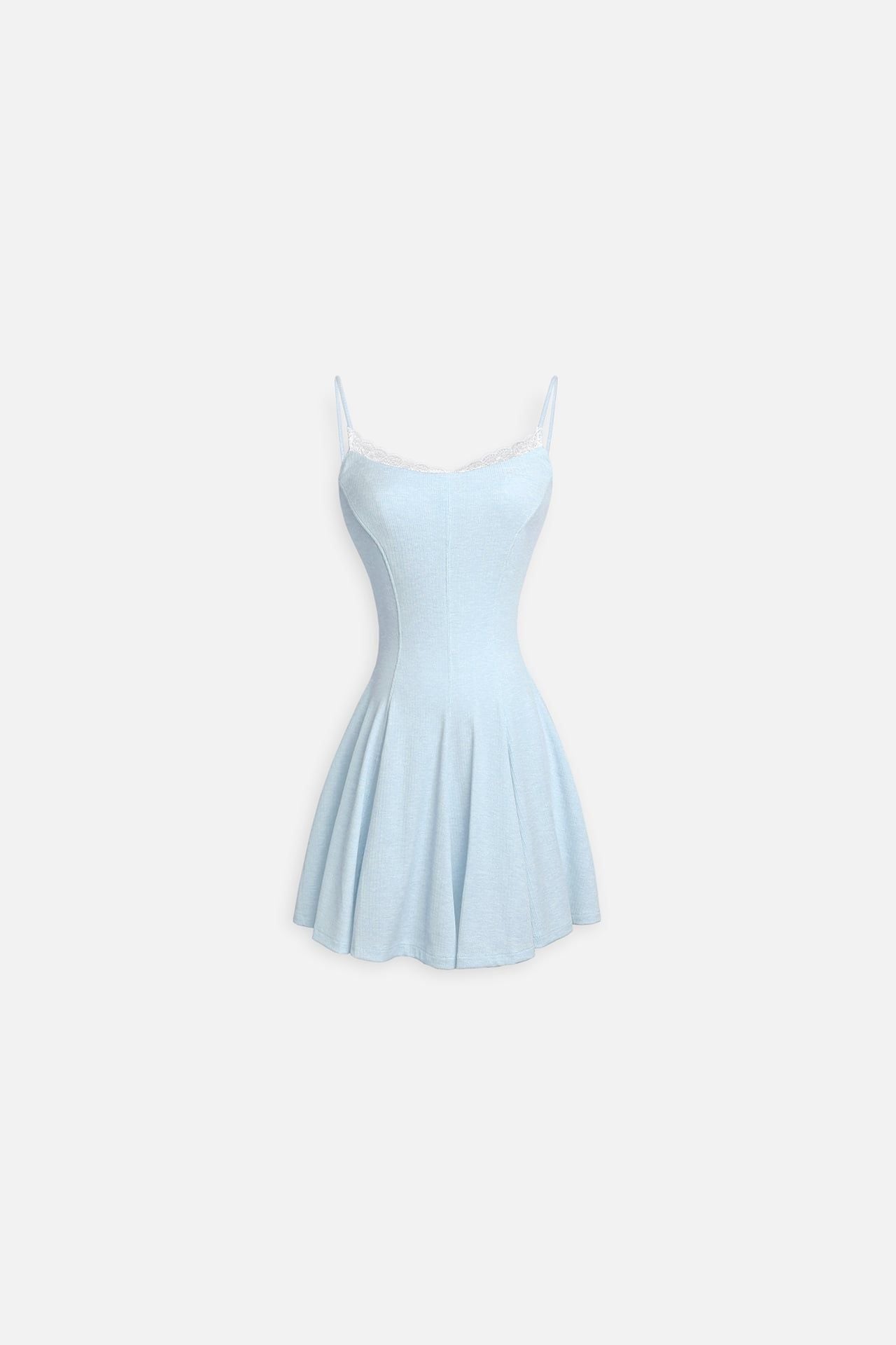 Đầm Ngắn Chất Thun Phối Ren Selena Cami Dress
