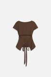 Áo Thun Flare Sleeve Back-Tie