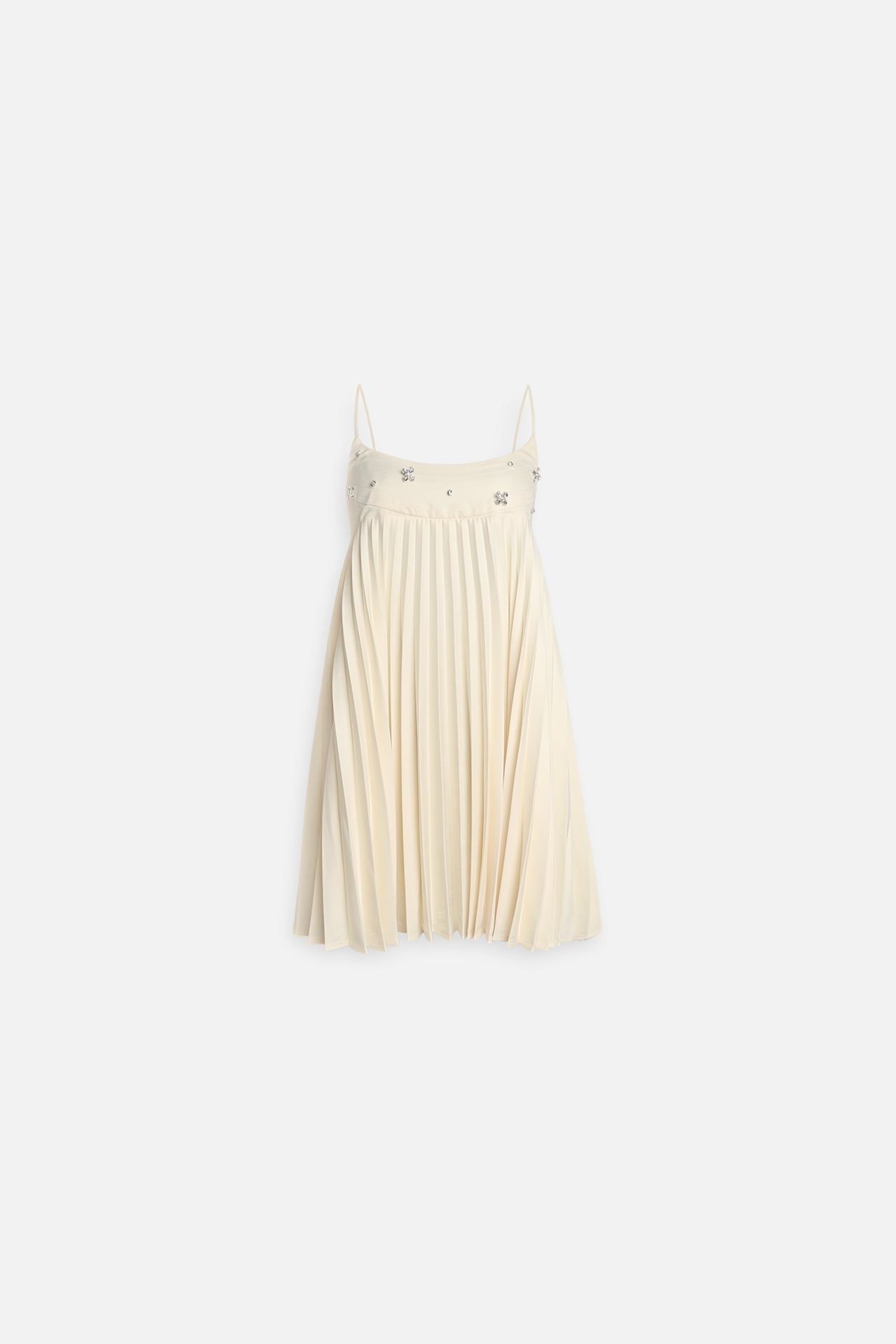 Đầm Ngắn 2 Dây Babydoll Dập Ly Aria Top