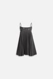 Đầm Ngắn 2 Dây Babydoll Dập Ly Aria Top