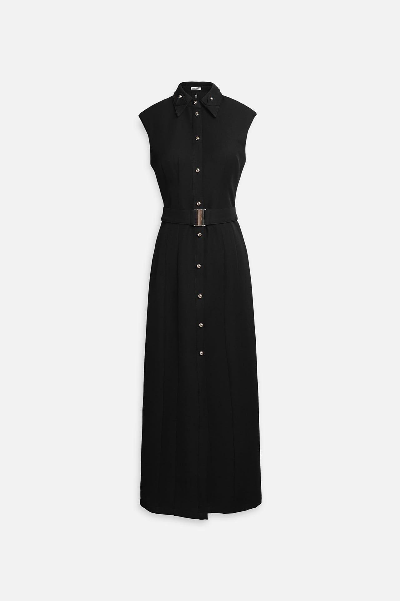 Đầm Dài Classic Black Pleats