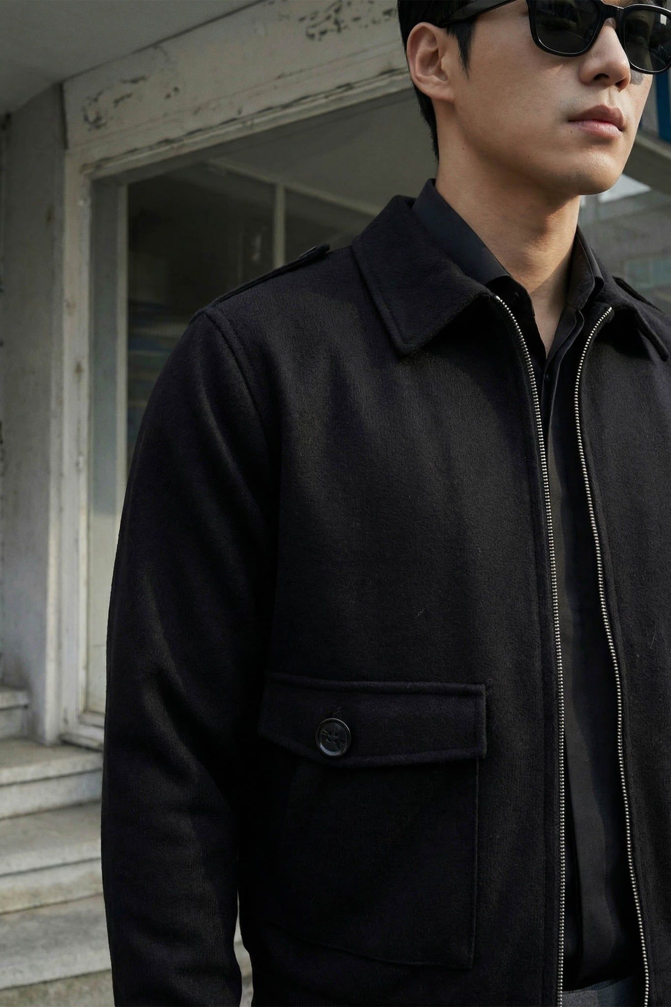  Áo Khoác Slimfit Double Face Black 