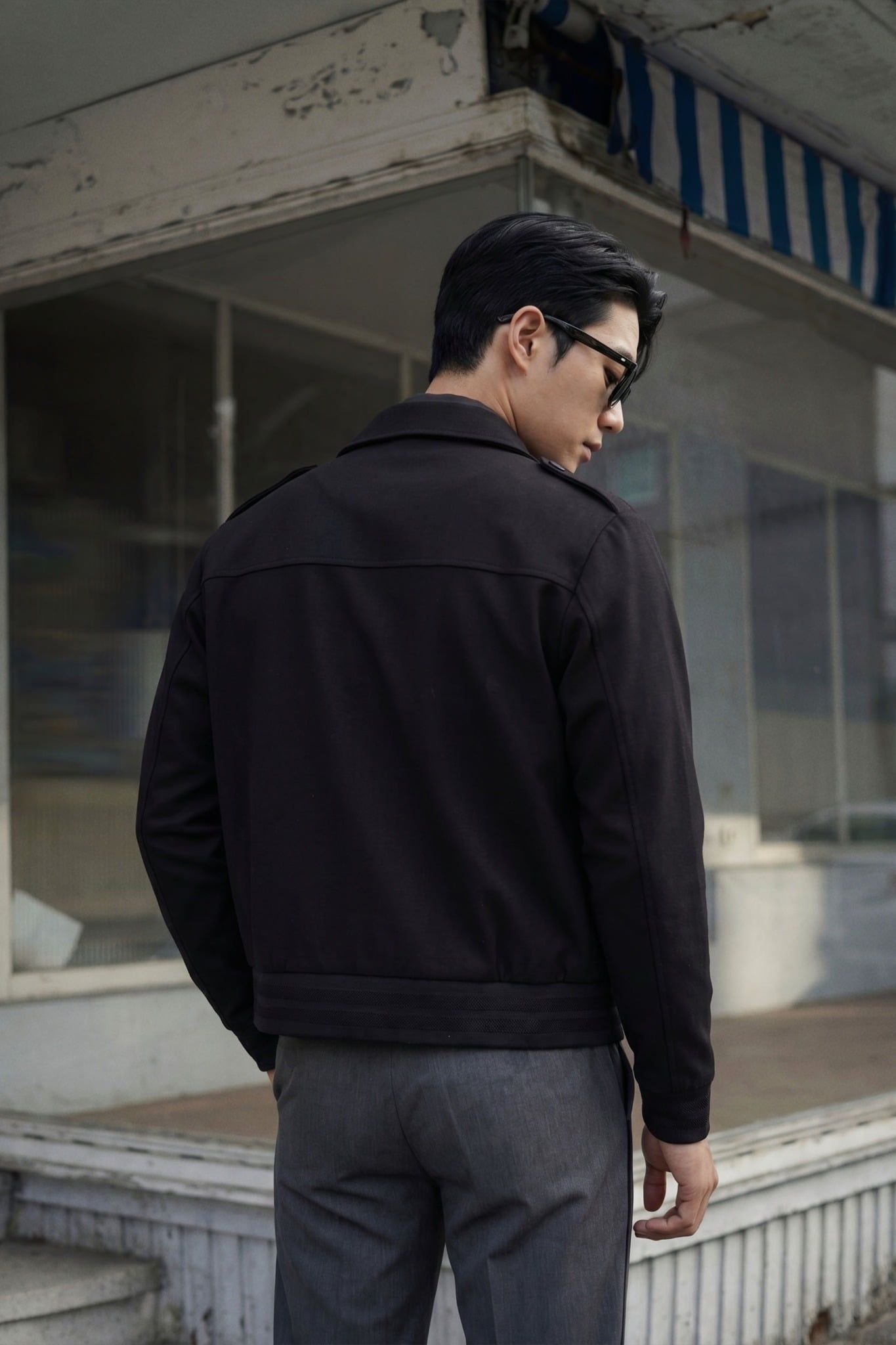 Áo Khoác Slimfit Double Face Black