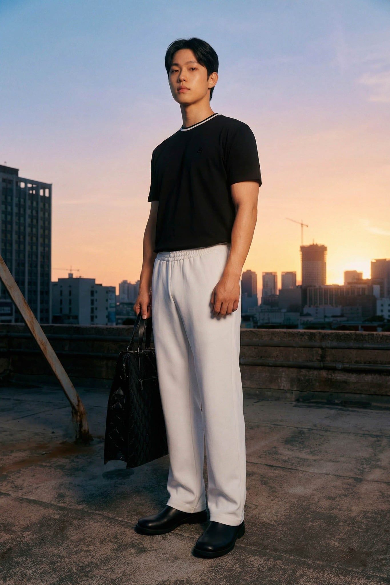 Quần Tây Straight Lưng Thun Basic