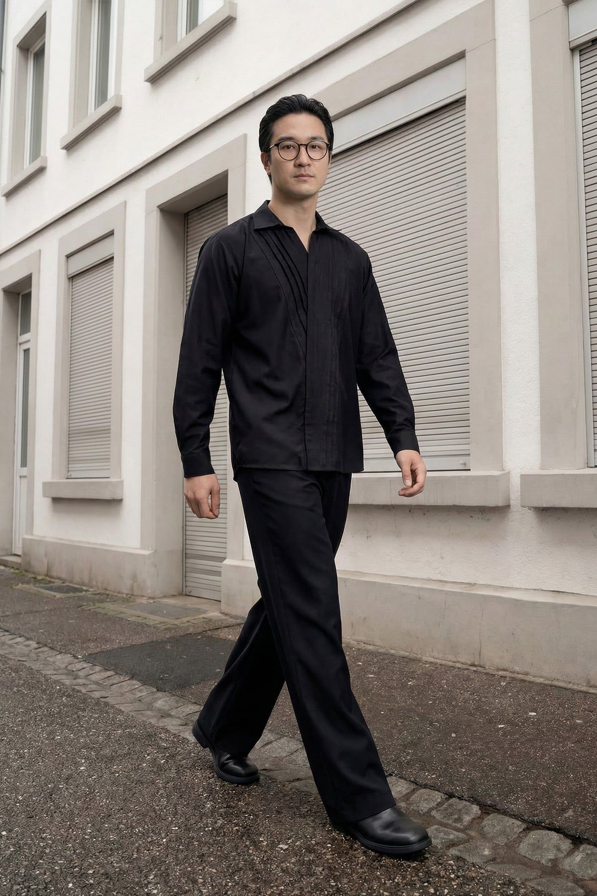Set Relaxed Shirt Diagline Pant Linen