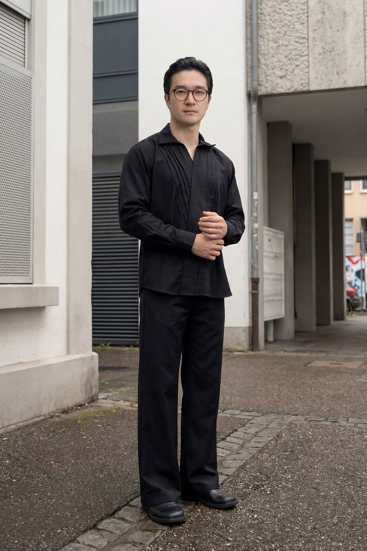  Set Relaxed Shirt Diagline Pant Linen 