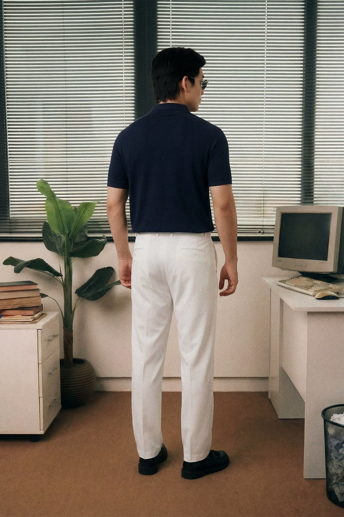 Áo Polo Slimfit Raglan Pinstripe Collar