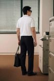 Áo Polo Slimfit Minimal Line White