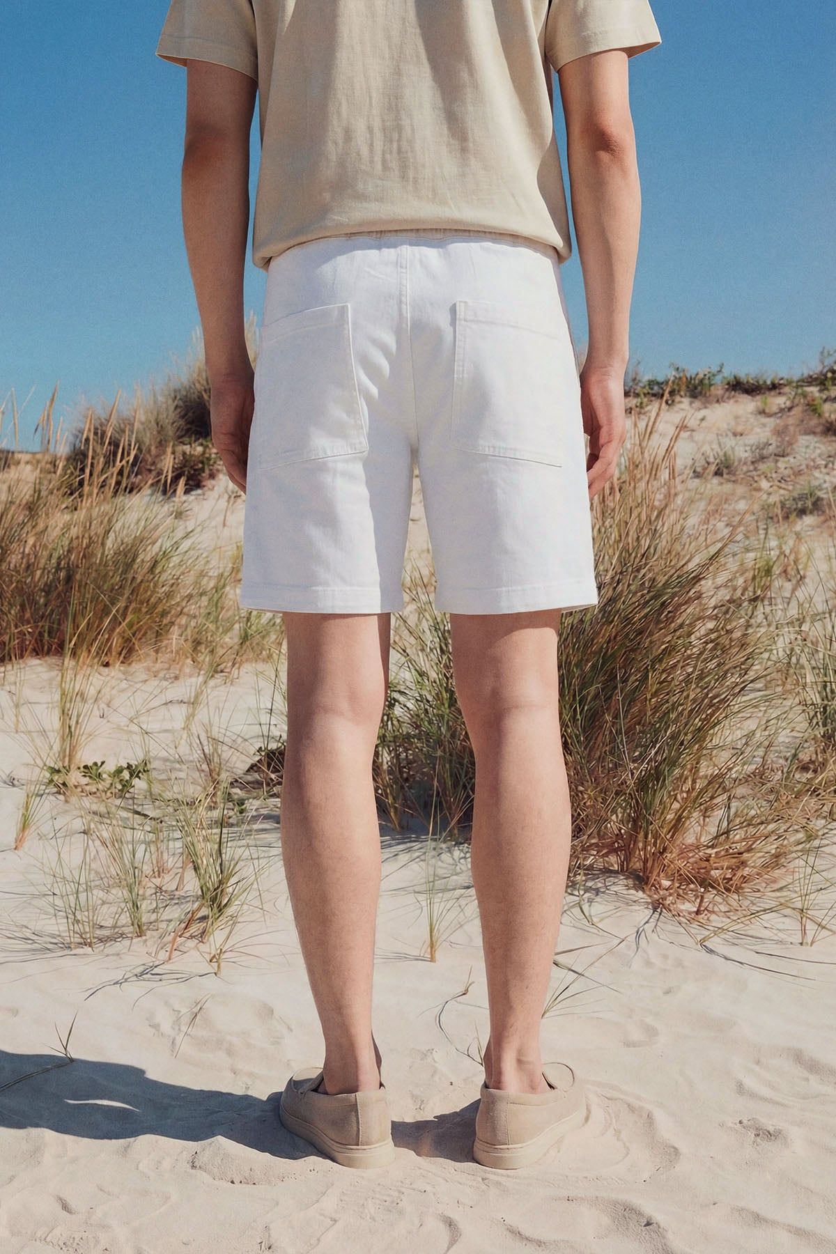 Quần Short Denim Xược Slimfit Plain